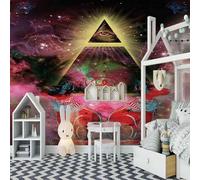 XLMING Abstract Stars Architecture Animals Creativity 3D Wallpaper Textured Silk Easy Install Living Room Sofa Bedroom Dining Room Home Decoration Wall-150cm×105cm