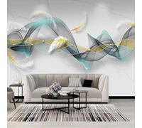 XLMING Abstract Three Dimensiona Lines Feathers Marble Like 3D Wallpaper Luxury Home Dining Decor Paste Sofa Living Room The Wall for Bedroom Mural-400cm×280cm