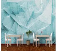 XLMING Abstract Three Dimensional Blue Geometric Lines 3D Wallpaper Luxury Home Dining Decor Paste Sofa Living Room The Wall for Bedroom Mural-400cm×280cm