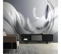 XLMING Abstract Three Dimensional Creative Black and White Feathers 3D Wallpaper Luxury Home Dining Decor Paste Sofa Living Room The Wall for Bedroom Mural-200cm×140cm