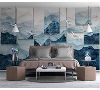 XLMING Abstract Three Dimensional Geometric Mountain Peaks Birds in Flight 3D Wallpaper Luxury Home Dining Decor Paste Sofa Living Room The Wall for Bedroom Mural-150cm×105cm