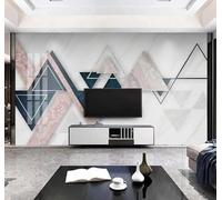 XLMING Abstract Three Dimensional Minimalist Geometric Faux Marble 3D Wallpaper Luxury Home Dining Decor Paste Sofa Living Room The Wall for Bedroom Mural-200cm×140cm