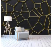 XLMING Abstract Three Dimensional Unique Geometric Lines Decorative 3D Wallpaper Silky Texture Home Study Office Grey Dining Room Sofa Bedroom Living Room TV Backdrop-430cm×300cm