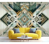 XLMING Abstract Vintage Colour Creative Geometric 3D Wallpaper Luxury Home Dining Decor Paste Sofa Living Room The Wall for Bedroom Mural-350cm×256cm