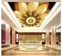 XLMING Abstract Vintage Gold Leaf Flowers Art 3D Wallpaper Luxury Home Dining Decor Paste Sofa Living Room The Wall for Bedroom Mural-200cm×140cm