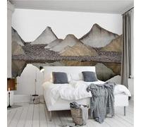 XLMING Abstract Vintage Mountain Range River Art 3D Wallpaper Premium Textured Silk Study Dining Living Room Bedroom Sofa TV Wall Easy Install-430cm×300cm