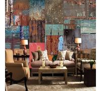 XLMING Abstract Vintage Multicoloured Patchwork Art 3D Wallpaper Luxury Home Dining Decor Paste Sofa Living Room The Wall for Bedroom Mural-400cm×280cm