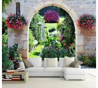 XLMING Aesthetic Three Dimensional Arch Garden Landscape 3D Wallpaper Luxury Home Dining Decor Paste Sofa Living Room The Wall for Bedroom Mural-200cm×140cm