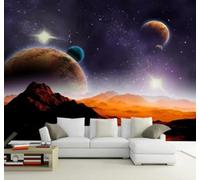 XLMING Aesthetic Three Dimensional Planets Universe Celestial Bodies 3D Wallpaper Luxury Home Dining Decor Paste Sofa Living Room The Wall for Bedroom Mural-300cm×210cm