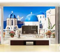 XLMING Architecture Ocean Birds Balcony Scenery 3D Wallpaper Luxury Home Dining Decor Paste Sofa Living Room The Wall for Bedroom Mural-430cm×300cm