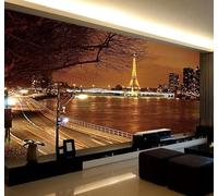 XLMING Beautiful City Architecture Rivers Roads Night Scenes 3D Wallpaper Silky Texture Home Study Office Grey Dining Room Sofa Bedroom Living Room TV Backdrop-150cm×105cm