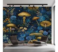 XLMING Beautiful Colourful Plants Flowers Mushrooms 3D Wallpaper Premium Textured Silk Study Dining Living Room Bedroom Sofa TV Wall Easy Install-250cm×170cm