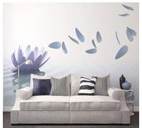 XLMING Beautiful Elegant Lotus Petals Lake 3D Wallpaper Luxury Home Dining Decor Paste Sofa Living Room The Wall for Bedroom Mural-350cm×256cm
