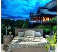 XLMING Beautiful Green Forest Architecture Night View 3D Wallpaper Luxury Home Dining Decor Paste Sofa Living Room The Wall for Bedroom Mural-400cm×280cm