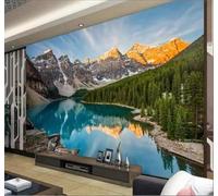 XLMING Beautiful Landscapes Rivers Forests Scenery 3D Wallpaper Premium Textured Silk Study Dining Living Room Bedroom Sofa TV Wall Easy Install-350cm×256cm