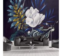 XLMING Beautiful Luxurious Artistic Colourful Plants Flowers 3D Wallpaper Premium Textured Silk Study Dining Living Room Bedroom Sofa TV Wall Easy Install-350cm×256cm