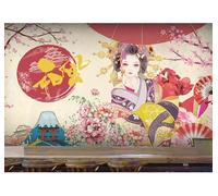 XLMING Beautiful Pink Flowers People Snow Mountains 3D Wallpaper Luxury Home Dining Decor Paste Sofa Living Room The Wall for Bedroom Mural-350cm×256cm