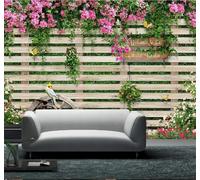 XLMING Beautiful Roses Vines Butterflies Wooden Shelf 3D Wallpaper Premium Textured Silk Study Dining Living Room Bedroom Sofa TV Wall Easy Install-150cm×105cm