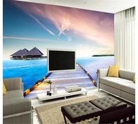 XLMING Beautiful Sky Sea Views Nature Scenery 3D Wallpaper Luxury Home Dining Decor Paste Sofa Living Room The Wall for Bedroom Mural-400cm×280cm