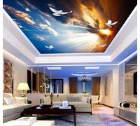XLMING Beautiful Sky Sun Pigeon Landscape 3D Wallpaper Luxury Home Dining Decor Paste Sofa Living Room The Wall for Bedroom Mural-350cm×256cm