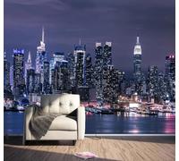 XLMING Beautiful Three Dimensional City Architecture River Night Scene 3D Wallpaper Luxury Home Dining Decor Paste Sofa Living Room The Wall for Bedroom Mural-300cm×210cm