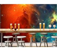 XLMING Beautiful Three Dimensional Colourful Starry Sky Universe 3D Wallpaper Premium Textured Silk Study Dining Living Room Bedroom Sofa TV Wall Easy Install-200cm×140cm