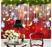 XLMING Beautiful Three Dimensional Moon Stars Snowflakes 3D Wallpaper Luxury Silk Study Dining Feature Sofa Grey Bedroom Living Room Tv Decorative Wall-300cm×210cm