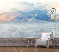 XLMING Blue Sky White Clouds Birds in Flight Sunshine Scenery 3D Wallpaper Premium Textured Silk Study Dining Living Room Bedroom Sofa TV Wall Easy Install-430cm×300cm