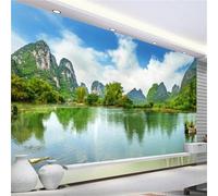 XLMING Blue Sky White Clouds Mountain Peaks Rivers Scenery 3D Wallpaper Luxury Home Dining Decor Paste Sofa Living Room The Wall for Bedroom Mural-200cm×140cm