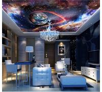 XLMING Cartoon Aesthetic Universe Space Planet 3D Wallpaper Luxury Home Dining Decor Paste Sofa Living Room The Wall for Bedroom Mural-250cm×170cm