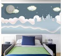XLMING Cartoon Castle Moon Stars Starry Sky 3D Wallpaper Luxury Home Dining Decor Paste Sofa Living Room The Wall for Bedroom Mural-350cm×256cm