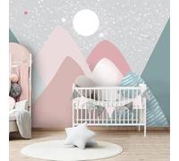 XLMING Cartoon Starry Sky Moon Colourful Mountain Peaks 3D Wallpaper Luxury Home Dining Decor Paste Sofa Living Room The Wall for Bedroom Mural-430cm×300cm