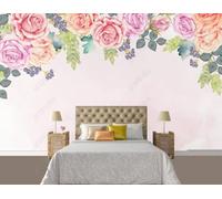 XLMING Colourful Plants Flowers Vines Creative 3D Wallpaper Luxury Silk Study Dining Feature Sofa Grey Bedroom Living Room Tv Decorative Wall-350cm×256cm