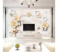 XLMING Creative Black and White Geometric Floral Butterfly 3D Wallpaper Luxury Home Dining Decor Paste Sofa Living Room The Wall for Bedroom Mural-400cm×280cm