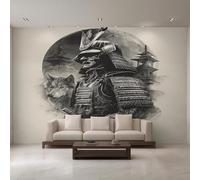 XLMING Creative Black and White People Architecture Wolf 3D Wallpaper Premium Textured Silk Study Dining Living Room Bedroom Sofa TV Wall Easy Install-430cm×300cm