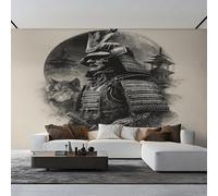 XLMING Creative Black and White People Architecture Wolf 3D Wallpaper Premium Textured Silk Study Dining Living Room Bedroom Sofa TV Wall Easy Install-400cm×280cm