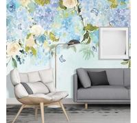 XLMING Creative Blue Pink Floral Butterfly 3D Wallpaper Luxury Home Dining Decor Paste Sofa Living Room The Wall for Bedroom Mural-430cm×300cm