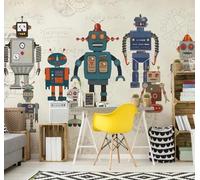 XLMING Creative Cartoon Sci Fi Robot Personality 3D Wallpaper Luxury Home Dining Decor Paste Sofa Living Room The Wall for Bedroom Mural-350cm×256cm