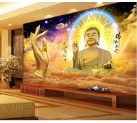 XLMING Creative Clouds Starry Sky Gold Buddha Statue 3D Wallpaper Luxury Home Dining Decor Paste Sofa Living Room The Wall for Bedroom Mural-150cm×105cm