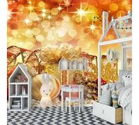 XLMING Creative Cubic Golden Orb Personalised 3D Wallpaper Luxury Home Dining Decor Paste Sofa Living Room The Wall for Bedroom Mural-250cm×170cm