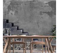 XLMING Creative Grey Concrete Wall Stone Wall Industrial Style 3D Wallpaper Silky Texture Home Study Office Grey Dining Room Sofa Bedroom Living Room TV Backdrop-200cm×140cm