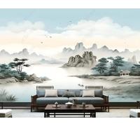XLMING Creative Landscapes Trees Birds Scenery 3D Wallpaper Luxury Silk Study Dining Feature Sofa Grey Bedroom Living Room Tv Decorative Wall-430cm×300cm
