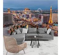 XLMING Creative Mountain Peak Sky City Architecture 3D Wallpaper Silky Texture Home Study Office Grey Dining Room Sofa Bedroom Living Room TV Backdrop-400cm×280cm