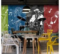 XLMING Creative Music Bar Café Unique 3D Wallpaper Luxury Home Dining Decor Paste Sofa Living Room The Wall for Bedroom Mural-300cm×210cm
