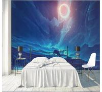 XLMING Creative Romantic Aesthetic Aurora Reindeer 3D Wallpaper Luxury Home Dining Decor Paste Sofa Living Room The Wall for Bedroom Mural-200cm×140cm