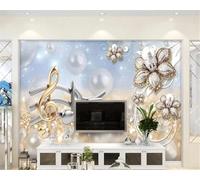 XLMING Creative Three Dimensiona Flowers Music Art 3D Wallpaper Luxury Home Dining Decor Paste Sofa Living Room The Wall for Bedroom Mural-250cm×170cm