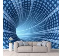 XLMING Creative Three Dimensional Blue Tunnel Individuality 3D Wallpaper Luxury Home Dining Decor Paste Sofa Living Room The Wall for Bedroom Mural-400cm×280cm