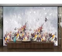 XLMING Creative Three Dimensional Colourful Floral Butterfly 3D Wallpaper Luxury Home Dining Decor Paste Sofa Living Room The Wall for Bedroom Mural-430cm×300cm