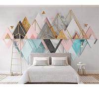 XLMING Creative Three Dimensional Colourful Geometric Triangles 3D Wallpaper Luxury Home Dining Decor Paste Sofa Living Room The Wall for Bedroom Mural-250cm×170cm