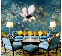 XLMING Creative Three Dimensional Dark Cool Tones Flowers 3D Wallpaper Luxury Home Dining Decor Paste Sofa Living Room The Wall for Bedroom Mural-400cm×280cm